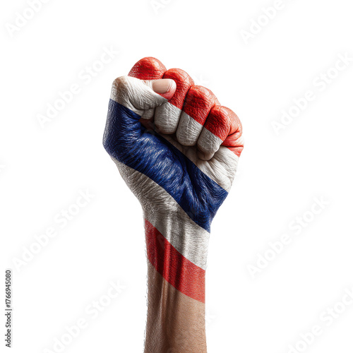 Thai flag raised high png national png Thailand png red white blue png waving png patriotism png banner png pole png symbol png transparent background image