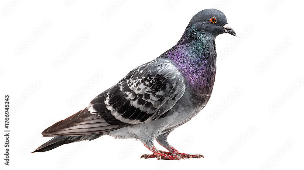 Naklejka premium pigeon isolated on a white background