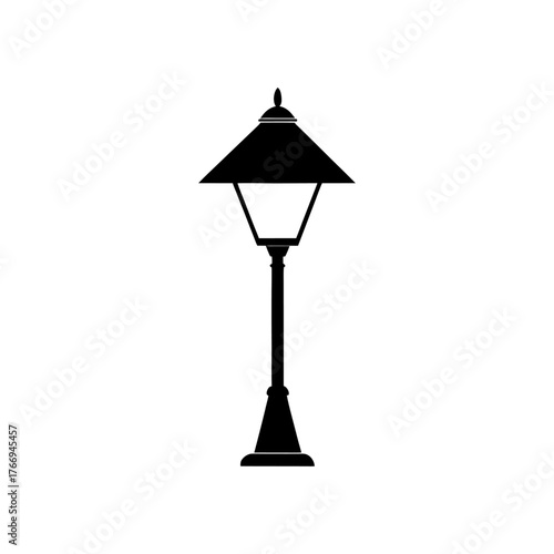 street lamp isolated on white