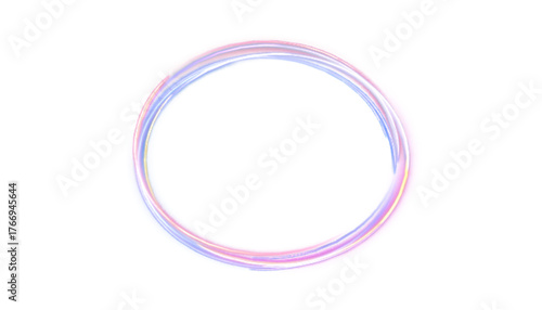 A pastel, multicolored oval frame with soft, glowing rays on a white background. Vector light element for white backgrounds.