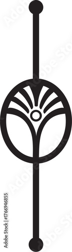 Abstract geometric pattern design with bold color accents and typographic elements