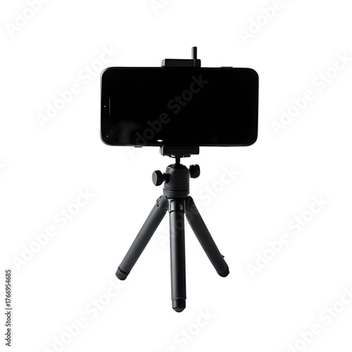 Smartphone on Tripod Vector – Mobile Photography and Video Illustration