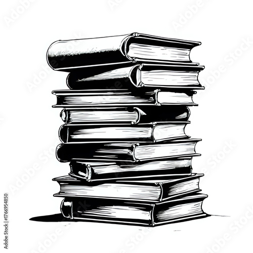 Stack of Books Vector – Education and Knowledge Illustration