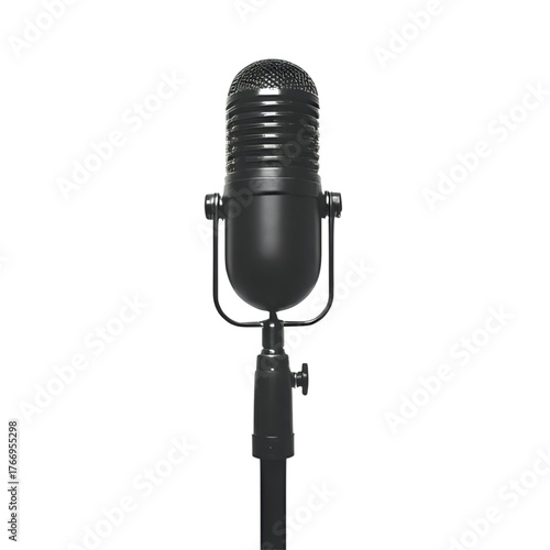 Modern Microphone Vector Illustration for Podcast and Music Design