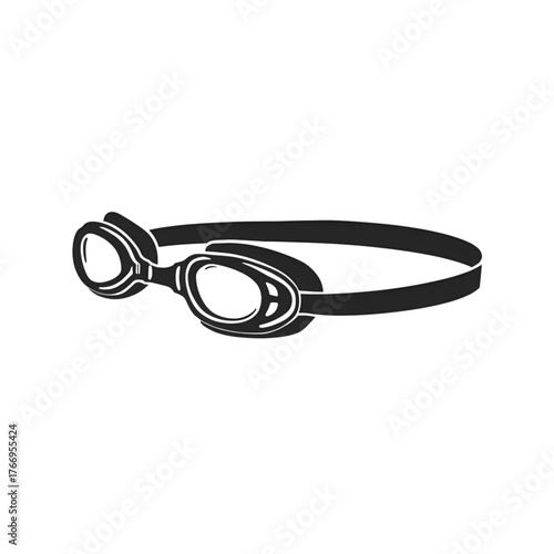 Swimming Goggles Vector Icon Water Sports Equipment Illustration