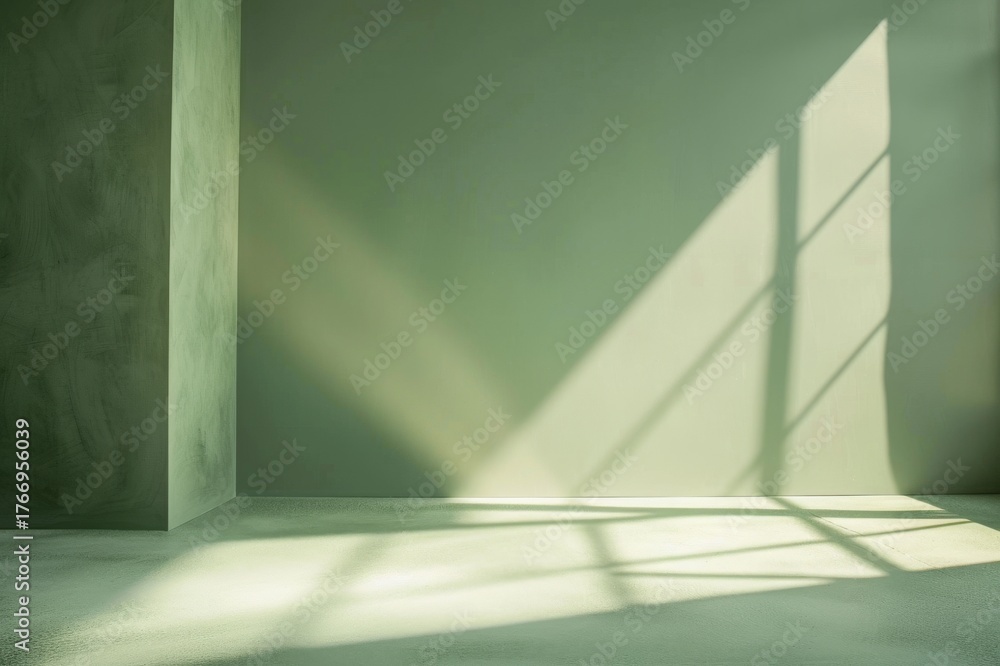 Obraz premium Contemporary plain wall with minimal lighting