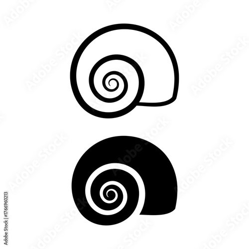 Seashell icon icon flat vector illustration.