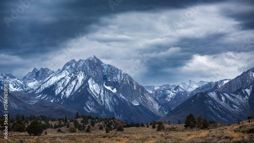 mountain landscape with clouds