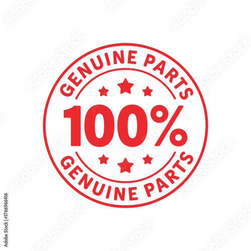 100 percent genuine parts seal of authenticity
