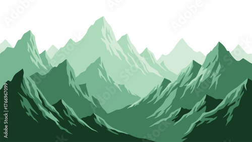 mountain landscape vector illustration