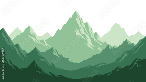 mountain landscape vector illustration