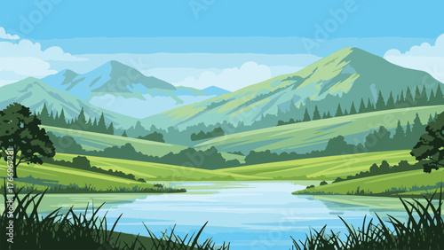 lake in the mountains