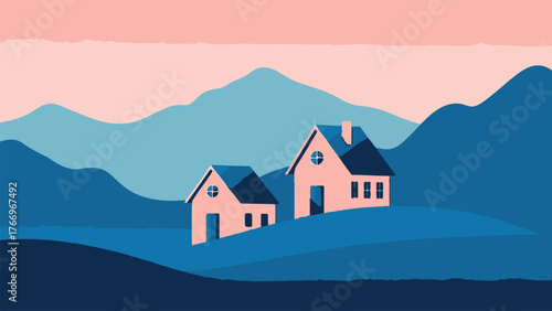 house in mountains