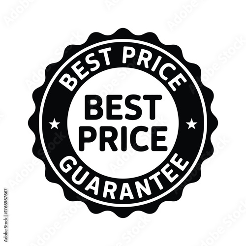 Best price guarantee seal of approval for retail and sales