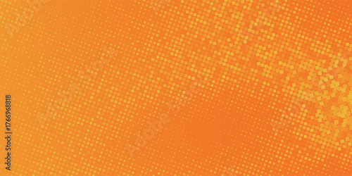 Abstract orange financial technology background, network pixel elements. Abstract science, technology and business background.
