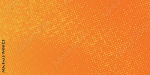 Abstract orange financial technology background, network pixel elements. Abstract science, technology and business background.