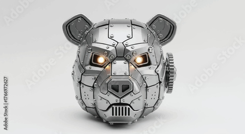 A detailed illustration of a panda wearing a traditional Japanese samurai helmet, smiling.