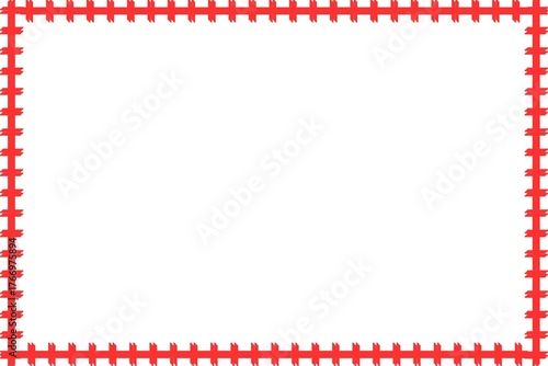 Simple Frame, Border Frame, Unique Photo Frame with White Background, Red Frame, Amazing Style Frame