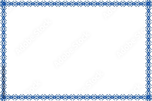 Simple Frame, Border Frame, Unique Photo Frame with White Background, Sharp Blue Frame, Amazing Unique Frame