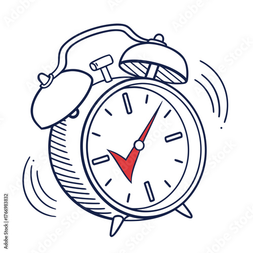 Vibrating Alarm Clock Icon Delivery Service Transportation Urgency Reminder Symbol