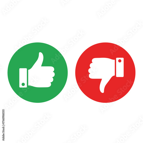 Thumbs up and thumbs down icons represent choice, approval, and disapproval.