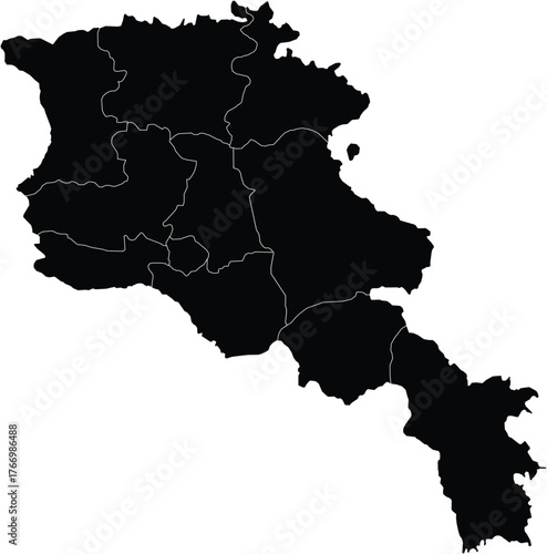 Vector Map of Armenia With Regions Editable