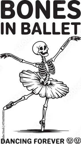 Ballerina in tutu dancing on pointe black and white vector illustration ballet pointe shoes