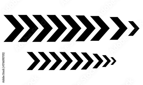 Abstract graphic design element showcasing a dynamic chevron arrow pattern, conveying forward momentum, swift progress, and clear directional flow for modern visual communication