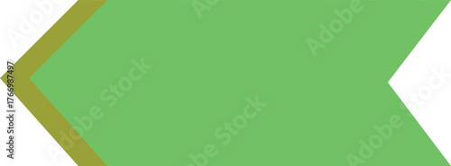 Arrow pointing right in green and olive color for presentation or design usage