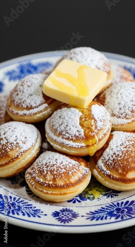 Wallpaper Mural Poffertjes a traditional dutch mini pancake treat with powdered sugar butter and honey drizzle Torontodigital.ca