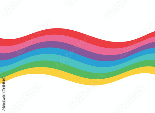 An abstract background featuring a seamless line pattern, decorated with a surprise doll‑themed banner in a girlish style, suitable for an invitation card template with bright, colorful seamless