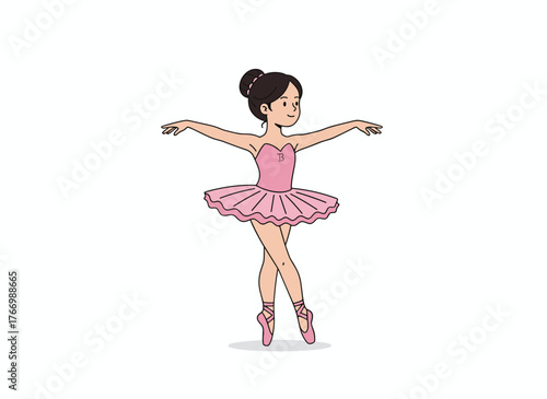 A young, beautiful ballerina in a classical dance class at the ballet studio, showcasing the beauty of classic ballet