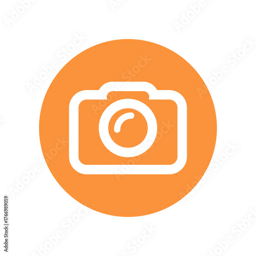 Camera Icon – Photography and Media Symbol in Flat Style