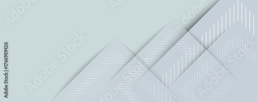 Abstract banner web template design background white and gray squares layered with halftone. eps 10