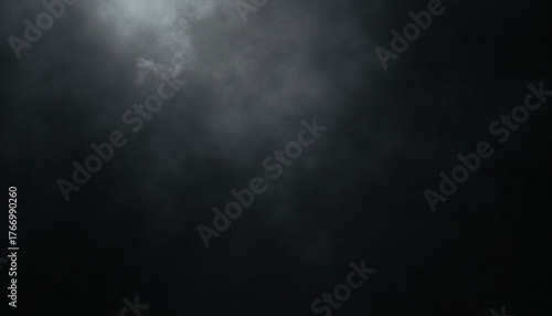 Abstract smoke texture, black and white, a moody overlay or background [with copy space]