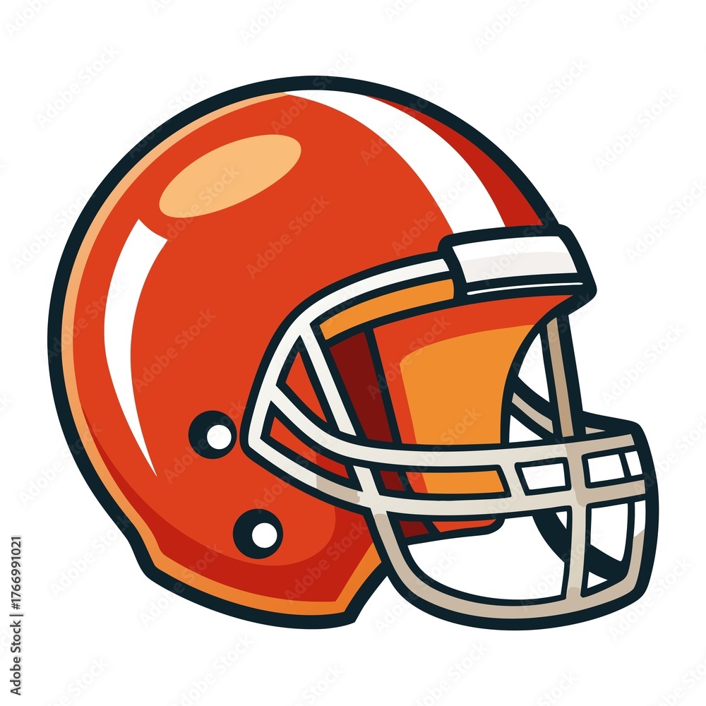 Fototapeta premium American Football Helmet Protective Gear Head Protection Sports Equipment Safety First Durable Design Gridiron Apparel Competition Symbol