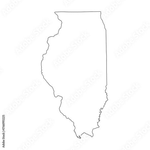 The outline of the state of Illinois is shown against a white background.