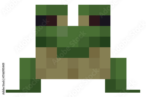 Pixel Frog Vector Illustration