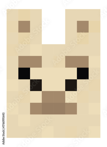 Pixel Lama Vector Illustration
