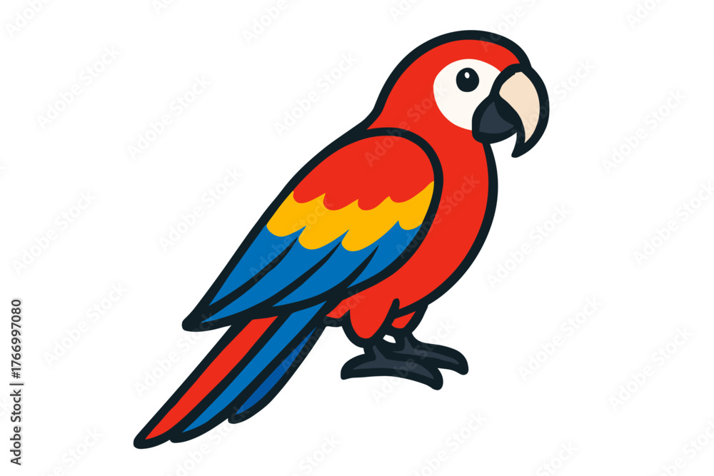 Fototapeta premium Vector Illustration of a Macaw