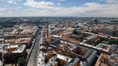 Wallpaper Mural Beautiful aerial view showcasing rooftops of Saint Petersburg, summer sunny day Torontodigital.ca