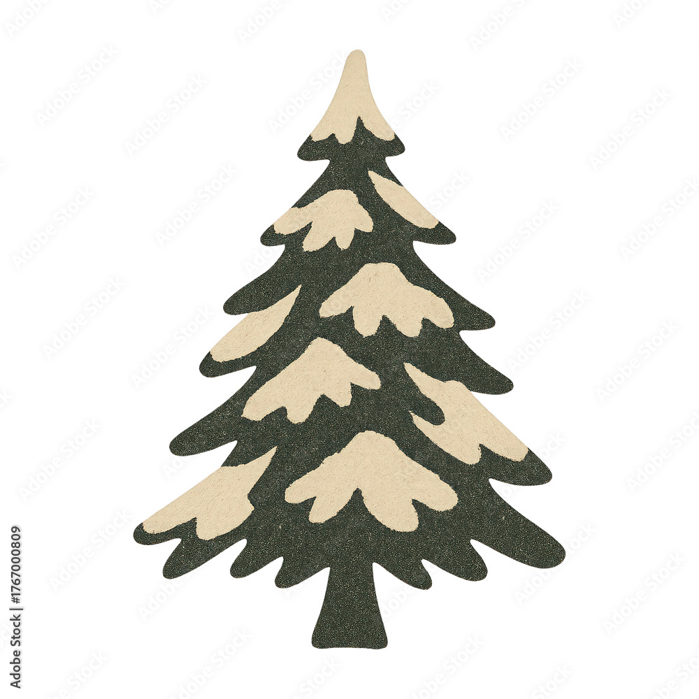 Fototapeta premium PNG Simple evergreen tree illustration design.
