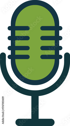 Modern Microphone logo symbol Vector Art, Icons, and Graphics for designers