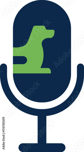Modern Microphone logo symbol Vector Art, Icons, and Graphics for designers