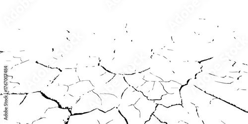 Cracked dry earth texture symbolizing drought and global warming. High-contrast black and white cracked soil background perfect for environmental design, climate change, or natural texture projects.