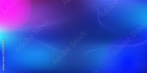 Abstract digital waving 3d particle technology background design. Futuristic moving dots particles, hi-tech and big data visualization for brochures, flyers, magazine, business card, banner. Vector.