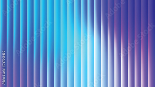 Abstract vertical gradient stripes of blue and purple light displaying dynamic color transition vector