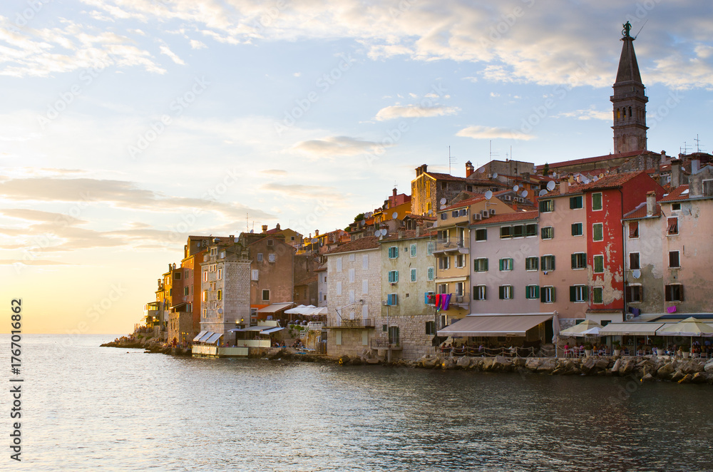 Fototapeta premium Explore charming Rovinj Croatia coastal town