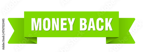 money back ribbon isolated on transparent background. money back ribbon