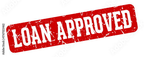 loan approved rectangular sign. loan approved stamp